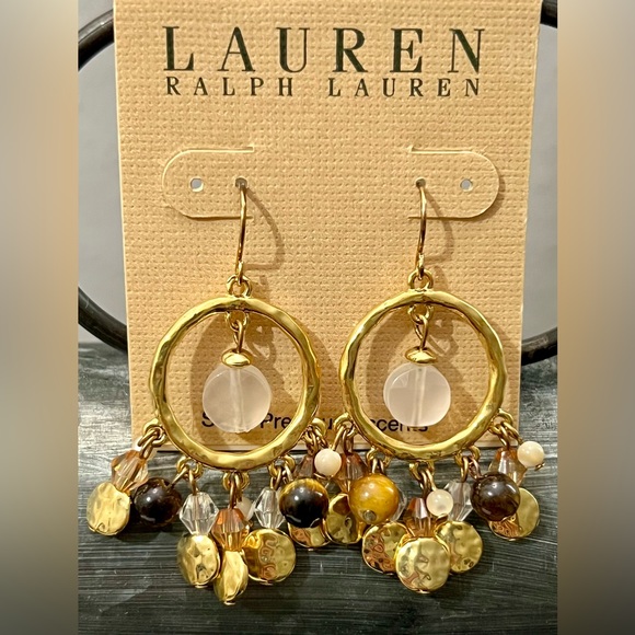 Lauren Ralph Lauren Women’s Textured Metal Hoop Earrings - Picture 8 of 13